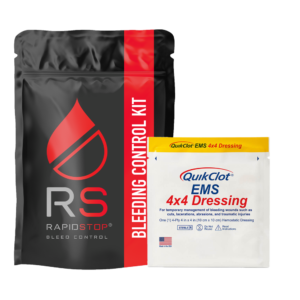 RAPIDSTOP Small Bleed Control Pack with QUIKCLOT EMS Dressing