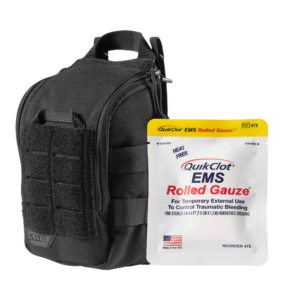 RAPIDSTOP Medium Bleed Control with QUIKCLOT EMS Roll- Tactical 13 x 18 x 8cm